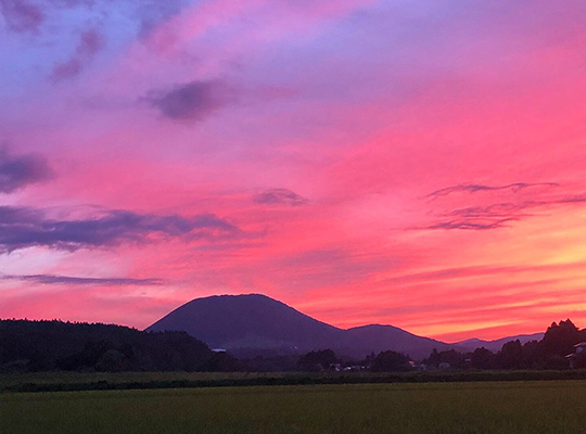 当会館から望む夕焼け